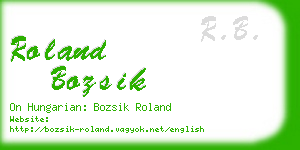 roland bozsik business card